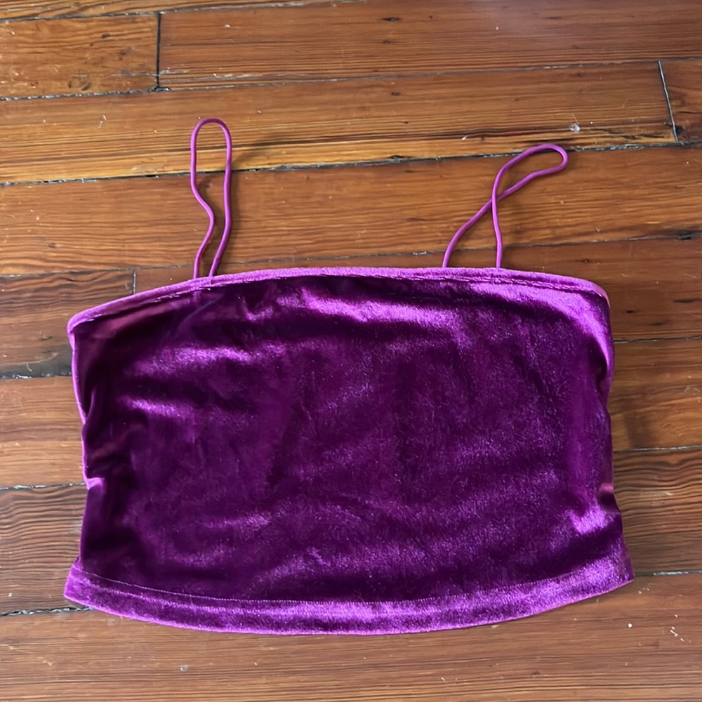 Velvet purple crop top